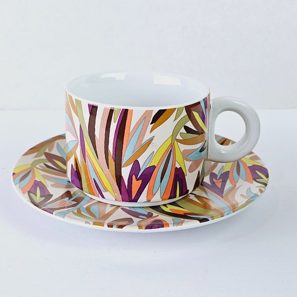Missoni for Target 20th Anniversary Floral Stoneware Stacking Coffee Cup, RARE! - Picture 2 of 9